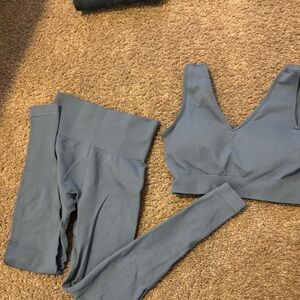 Blue Two-Piece Workout Set